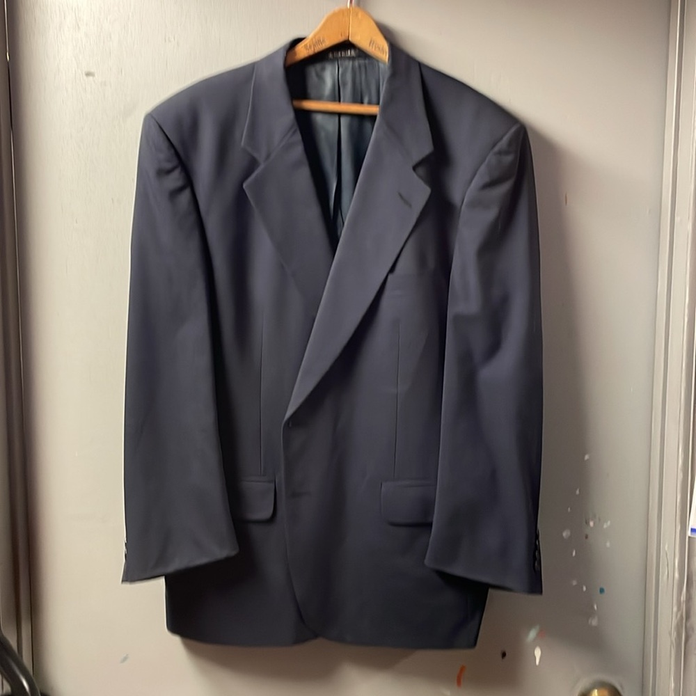 Burberrys Dark Navy Blue Jacket Mens 100% wool  size 48